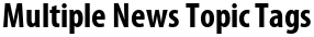 Multiple News Topic Tags